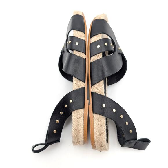 Bruno Magli Perla Ankle Strap Espadrille Sandals Women's Black Size US7 EU37.5 - Picture 6 of 10